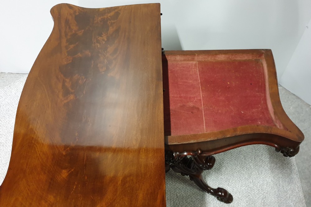 Outstanding Victorian Mahogany Tea Table View IX
