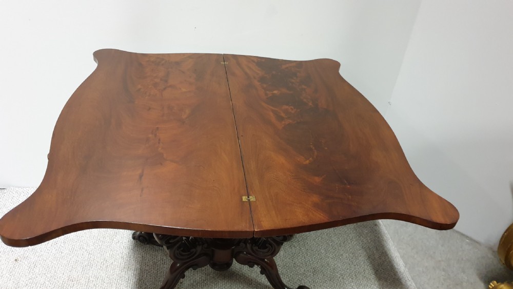 Outstanding Victorian Mahogany Tea Table View XII