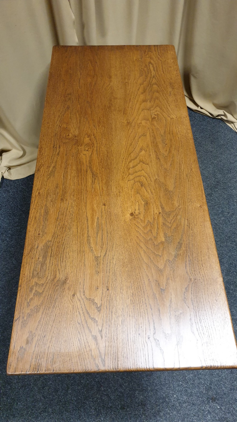 Very Nice Oak Refrectory Kitchen Table View XI