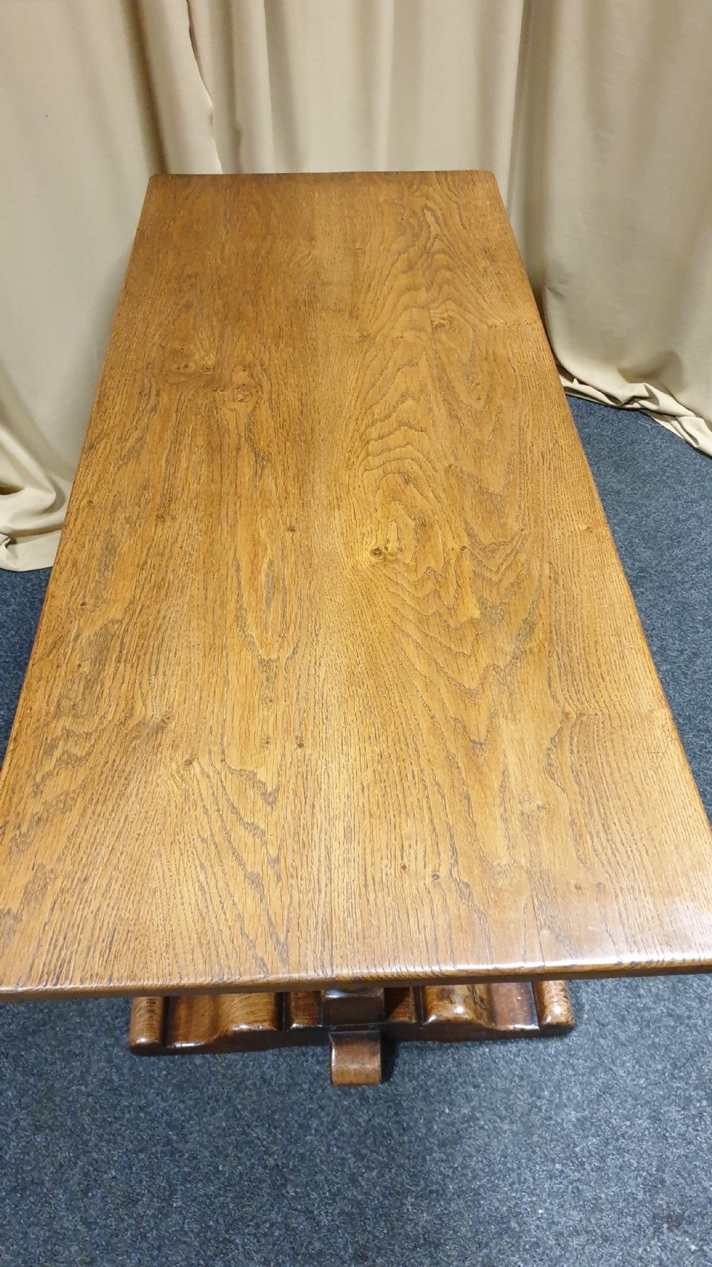 Very Nice Oak Refrectory Kitchen Table View XIII