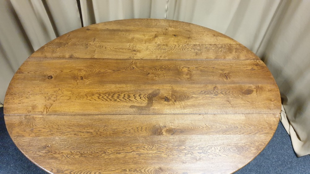 Superb 10/12 seat Oak Drop Leaf Wake table View VII