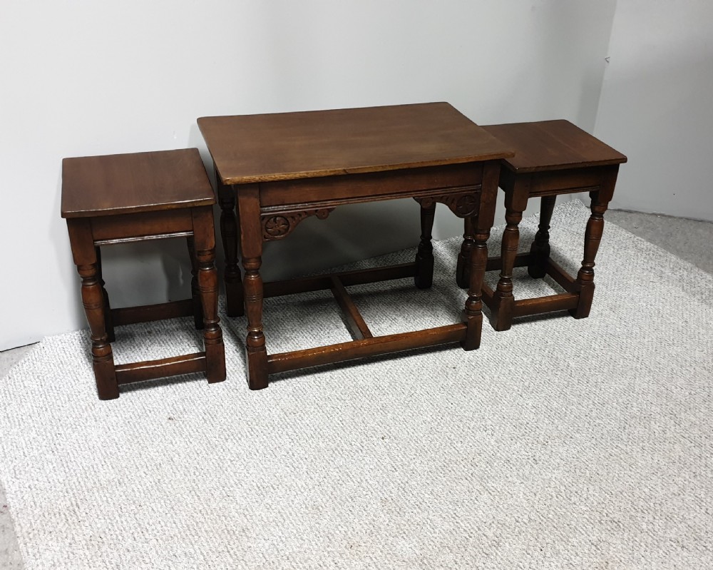 Good Nest of Three Oak Tables View II