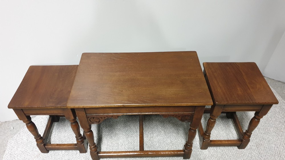 Good Nest of Three Oak Tables View IV