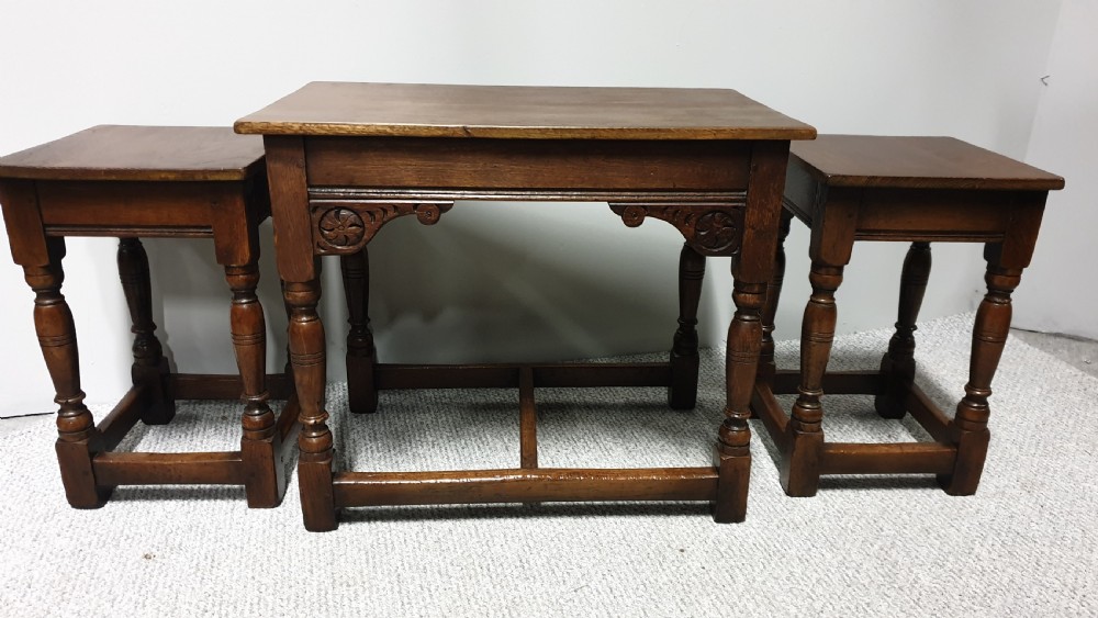 Good Nest of Three Oak Tables View V