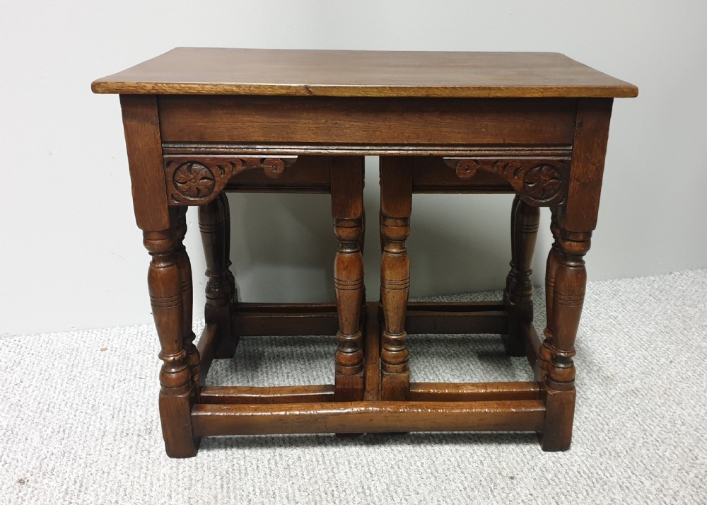 Good Nest of Three Oak Tables View VII