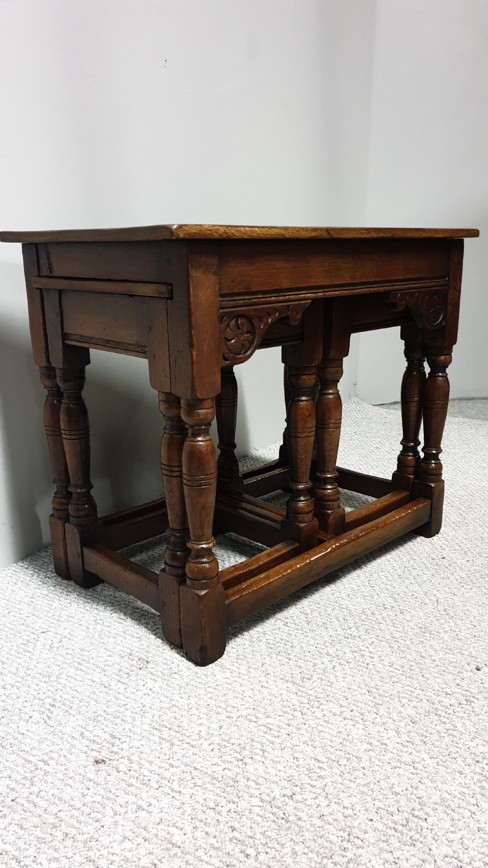 Good Nest of Three Oak Tables View IX