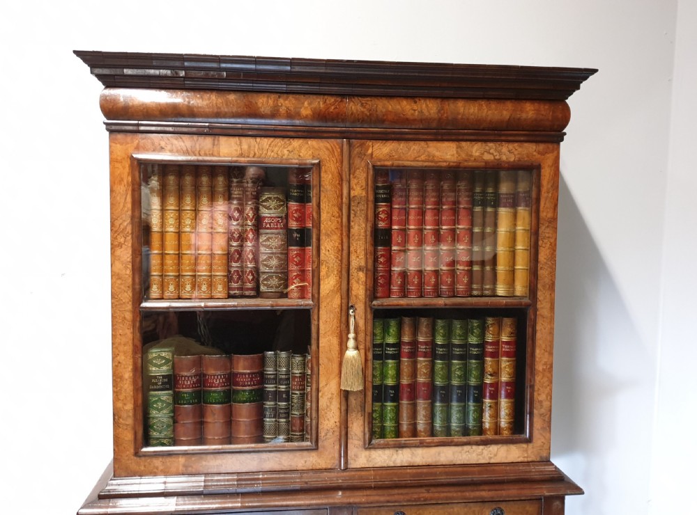 Superb Queen Anne Walnut Bookcase View IV