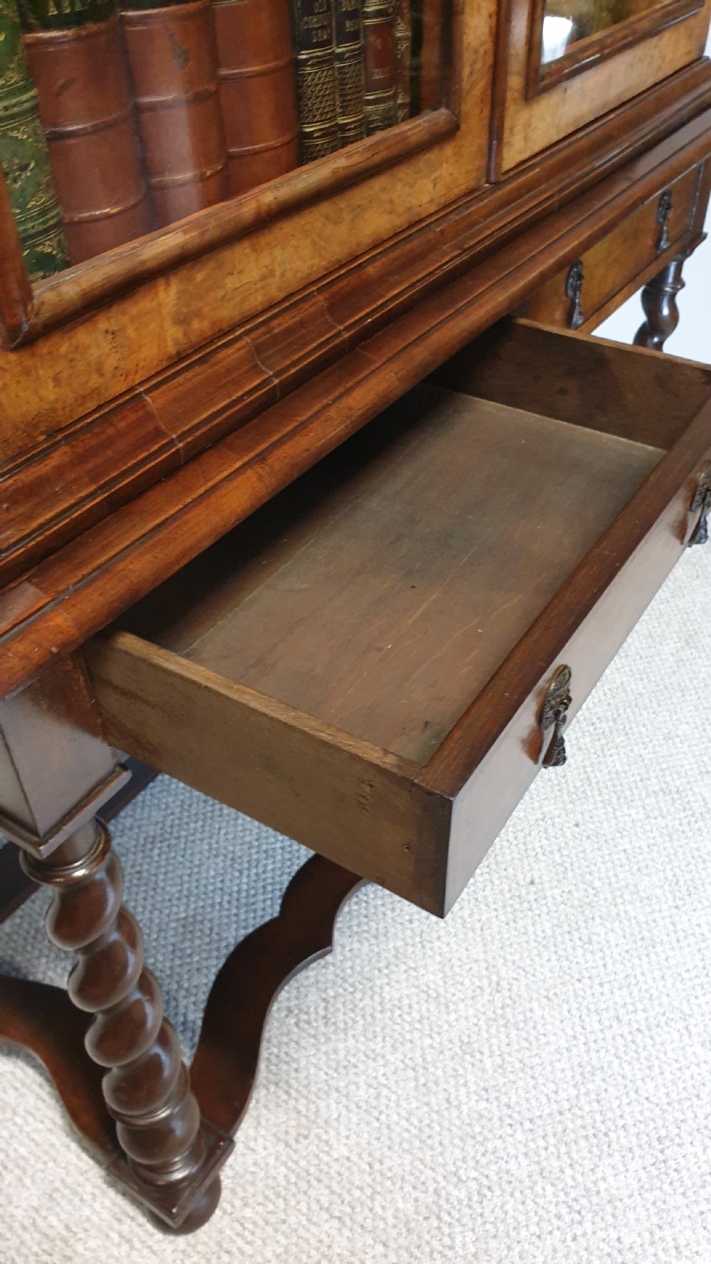 Superb Queen Anne Walnut Bookcase View X