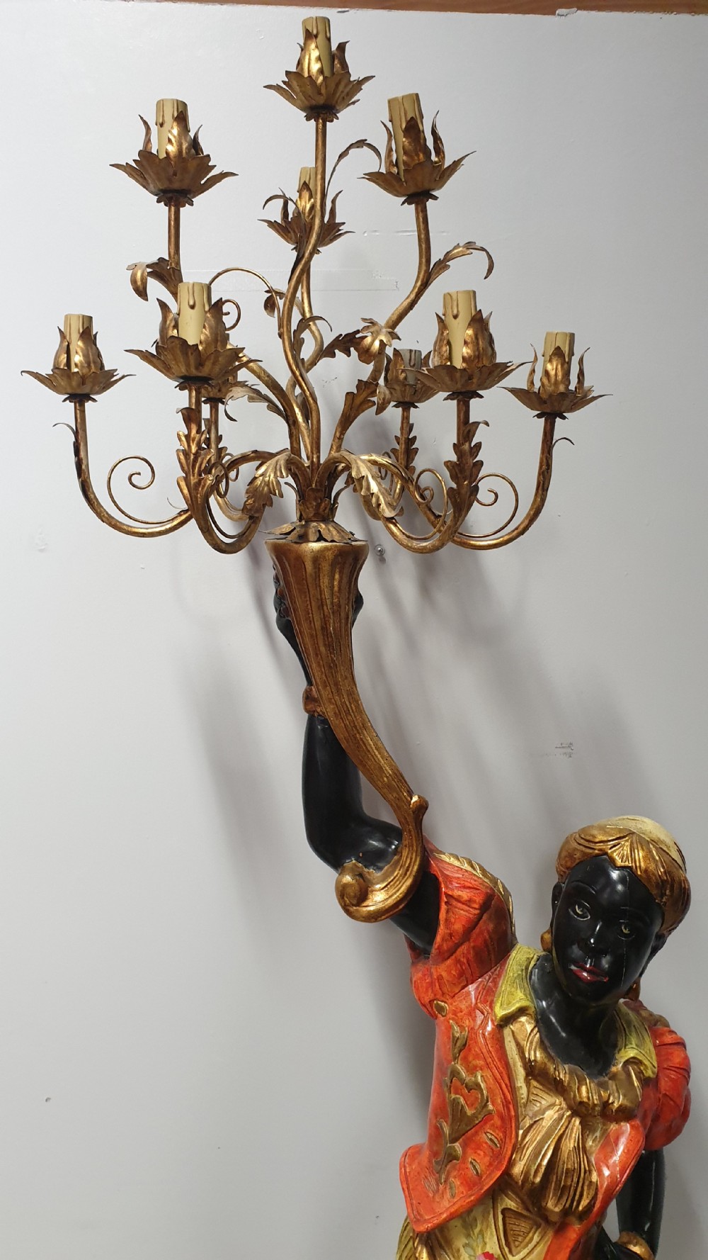 Tall Blackamoor Floor Lamp View IV