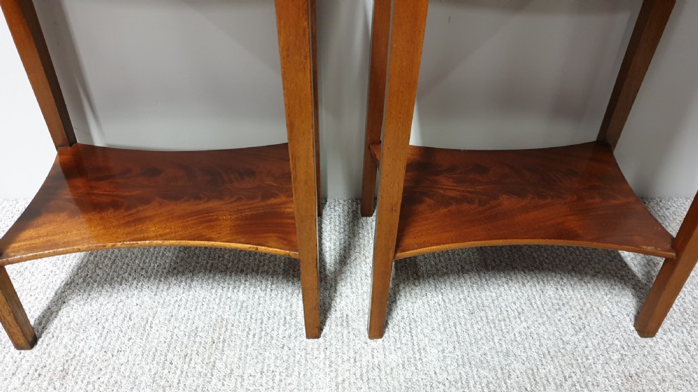Very Good Pair Mahogany Bedside Lamp Tables View III