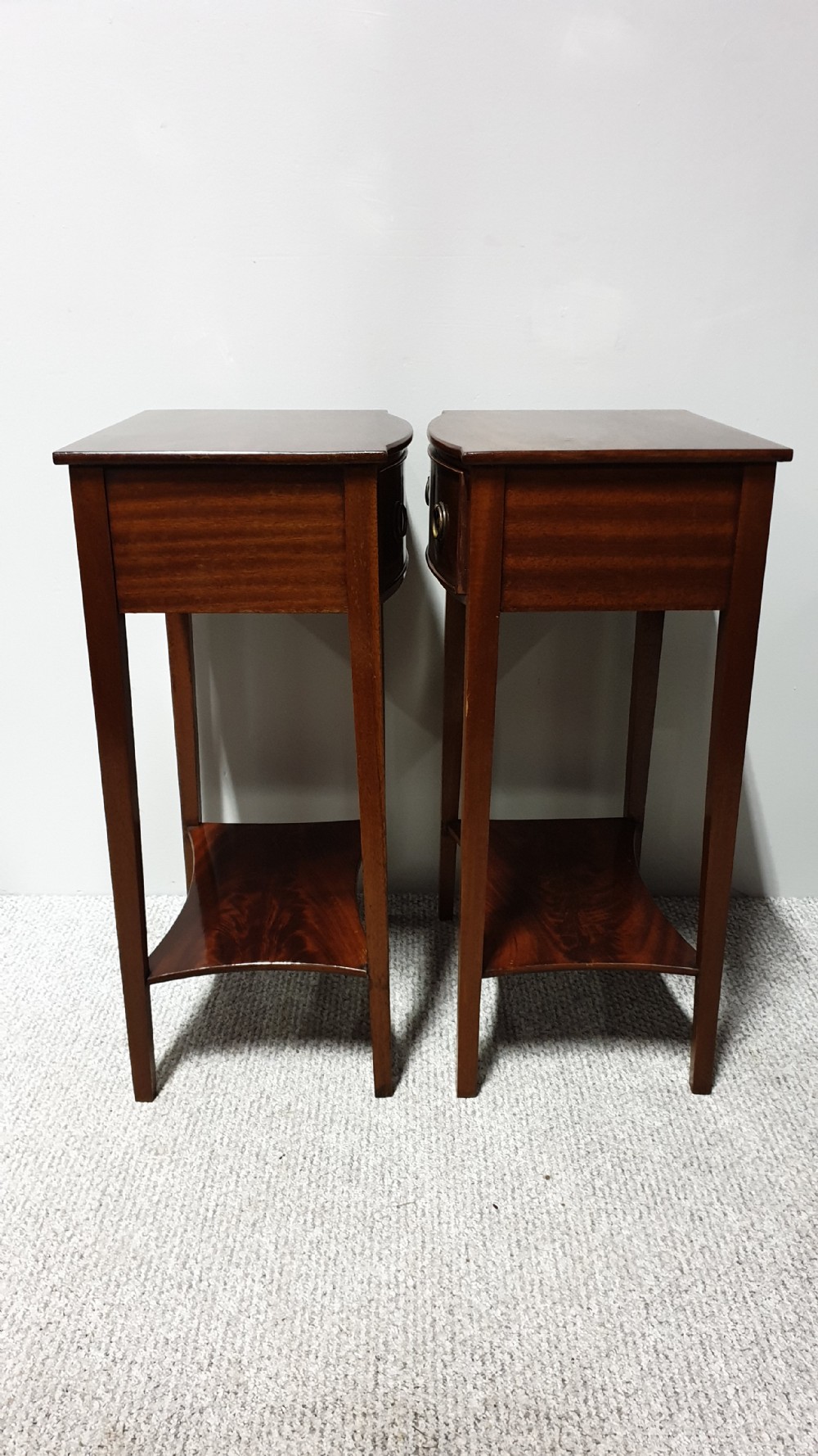 Very Good Pair Mahogany Bedside Lamp Tables View V