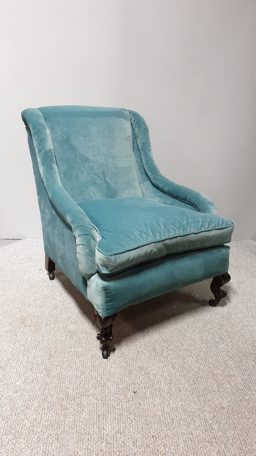 Superb Early Victorian Mahogany Library Chair