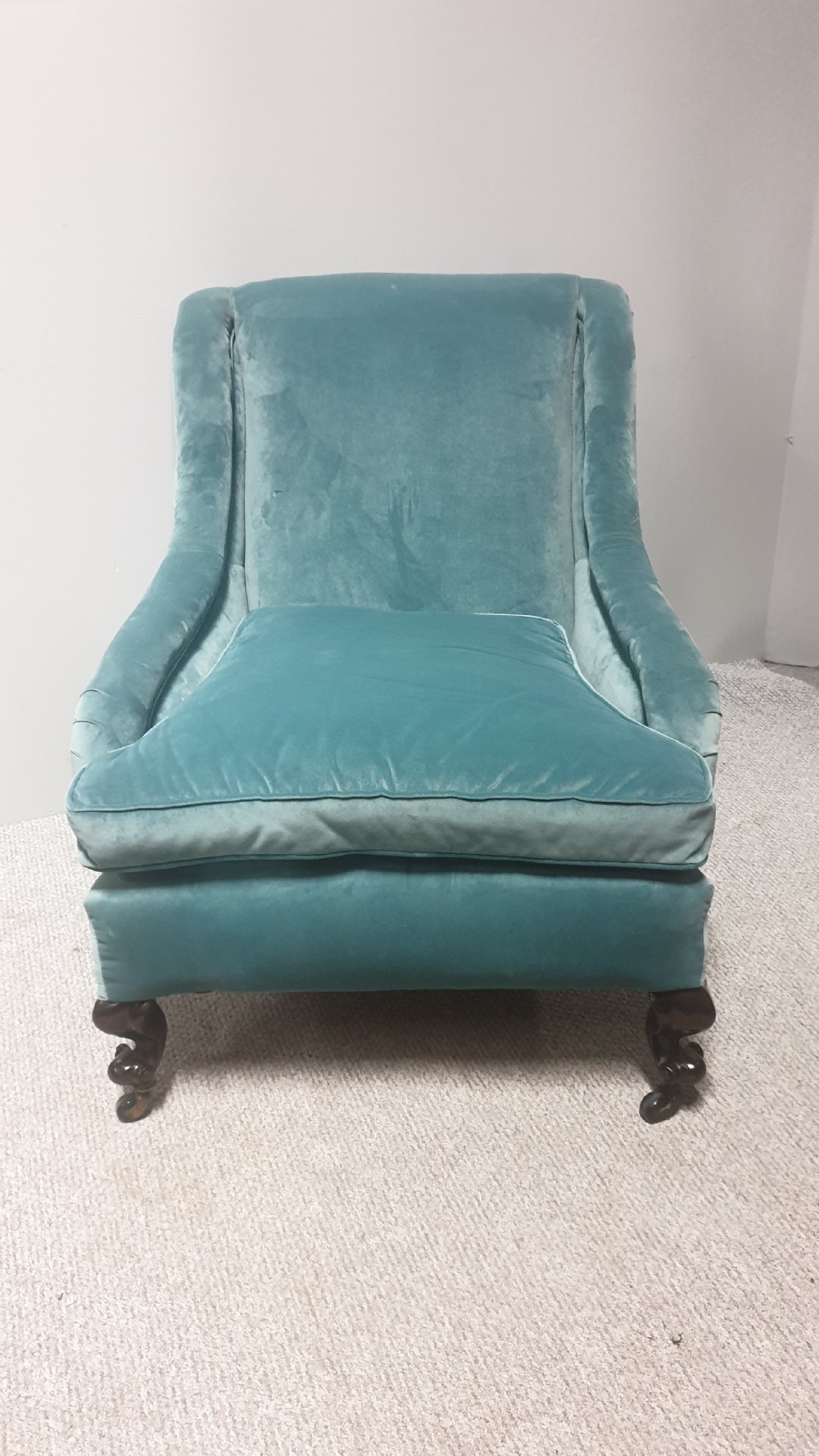 Superb Early Victorian Mahogany Library Chair View III