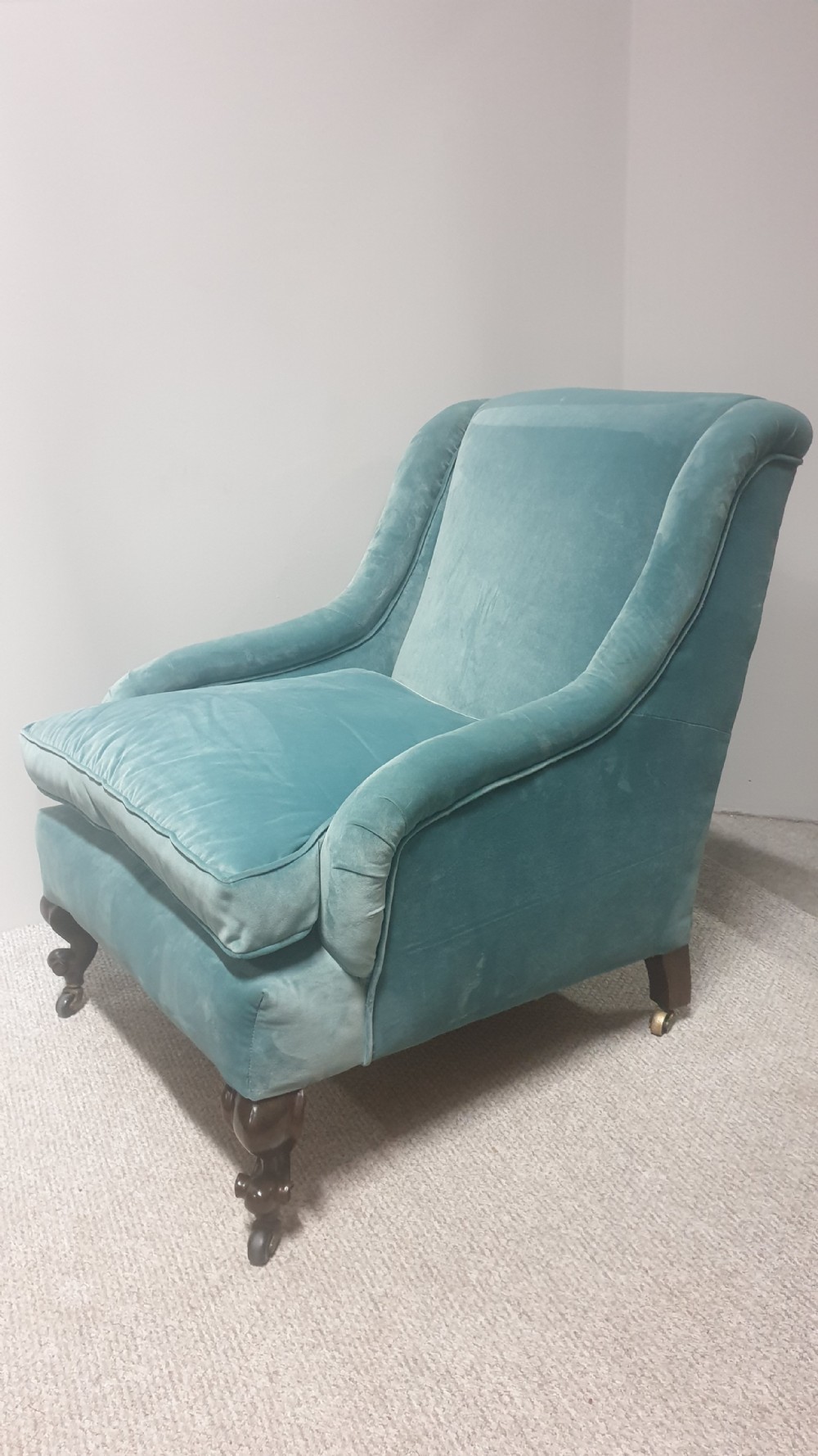 Superb Early Victorian Mahogany Library Chair View V