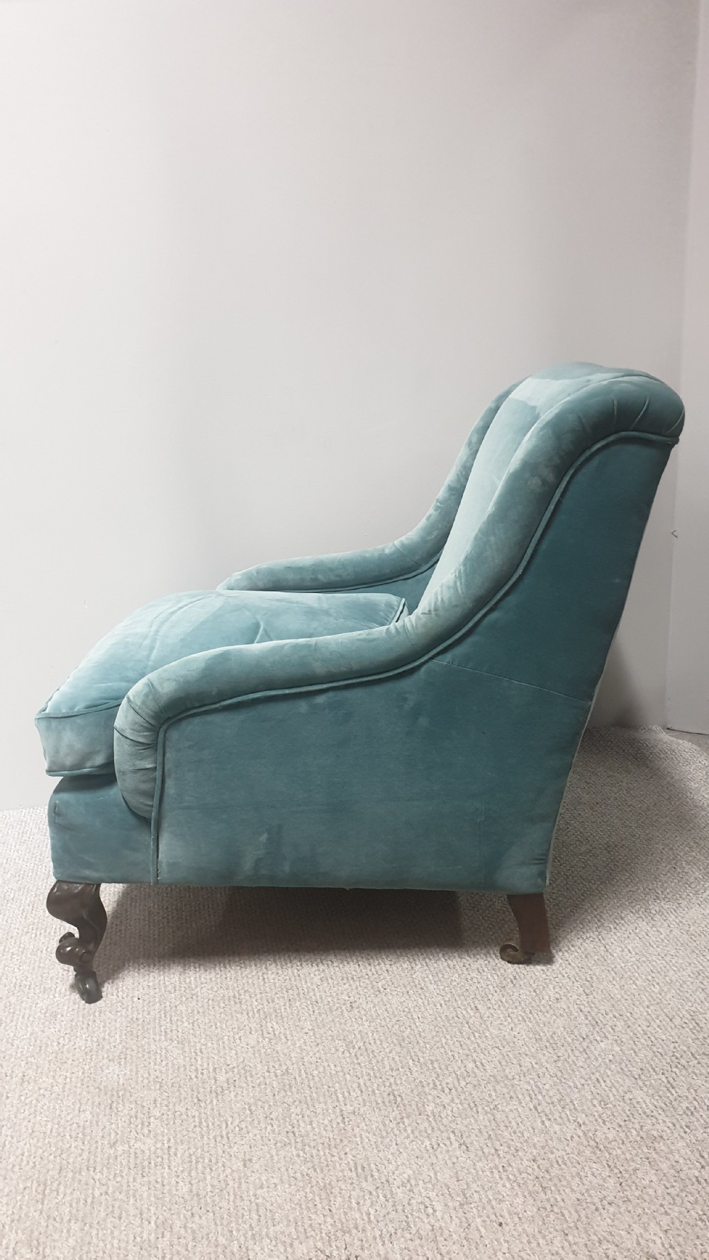 Superb Early Victorian Mahogany Library Chair View VIII