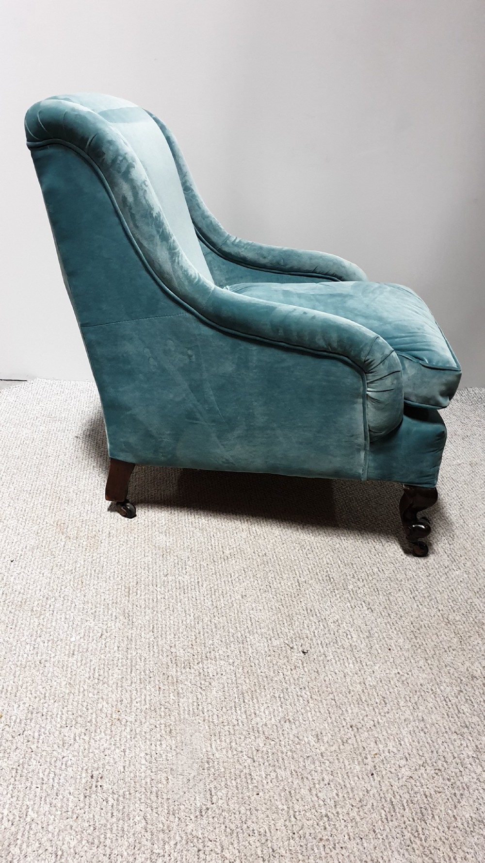 Superb Early Victorian Mahogany Library Chair View XI