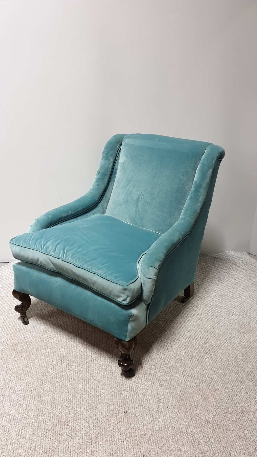 Superb Early Victorian Mahogany Library Chair View XII