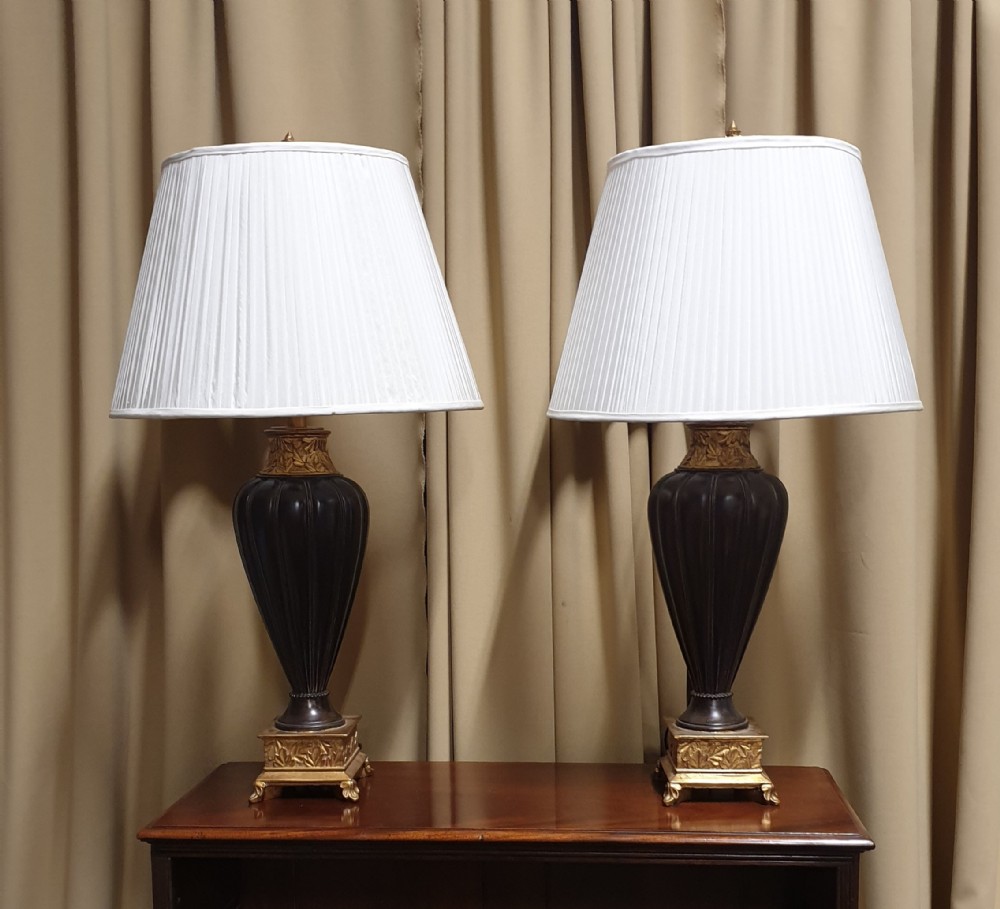 Pair of Urn Shaped Lamps