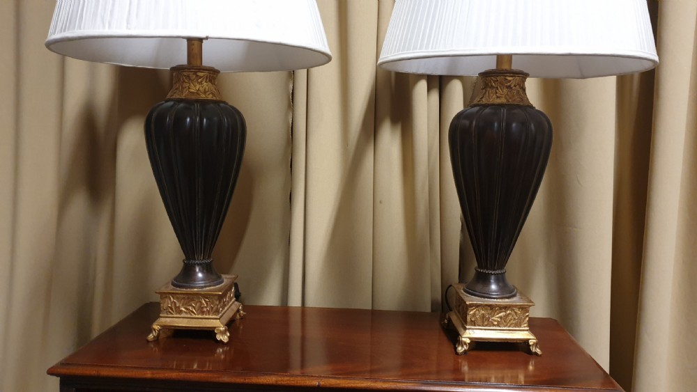 Pair of Urn Shaped Lamps View III