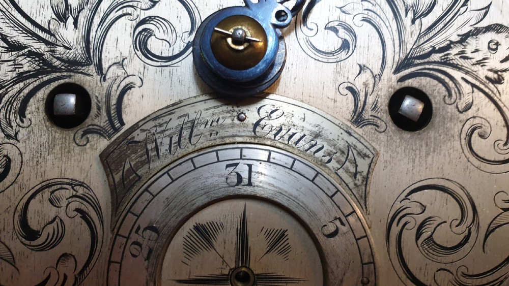 Outstanding Oak Grandfather Clock 'William Evans' View III