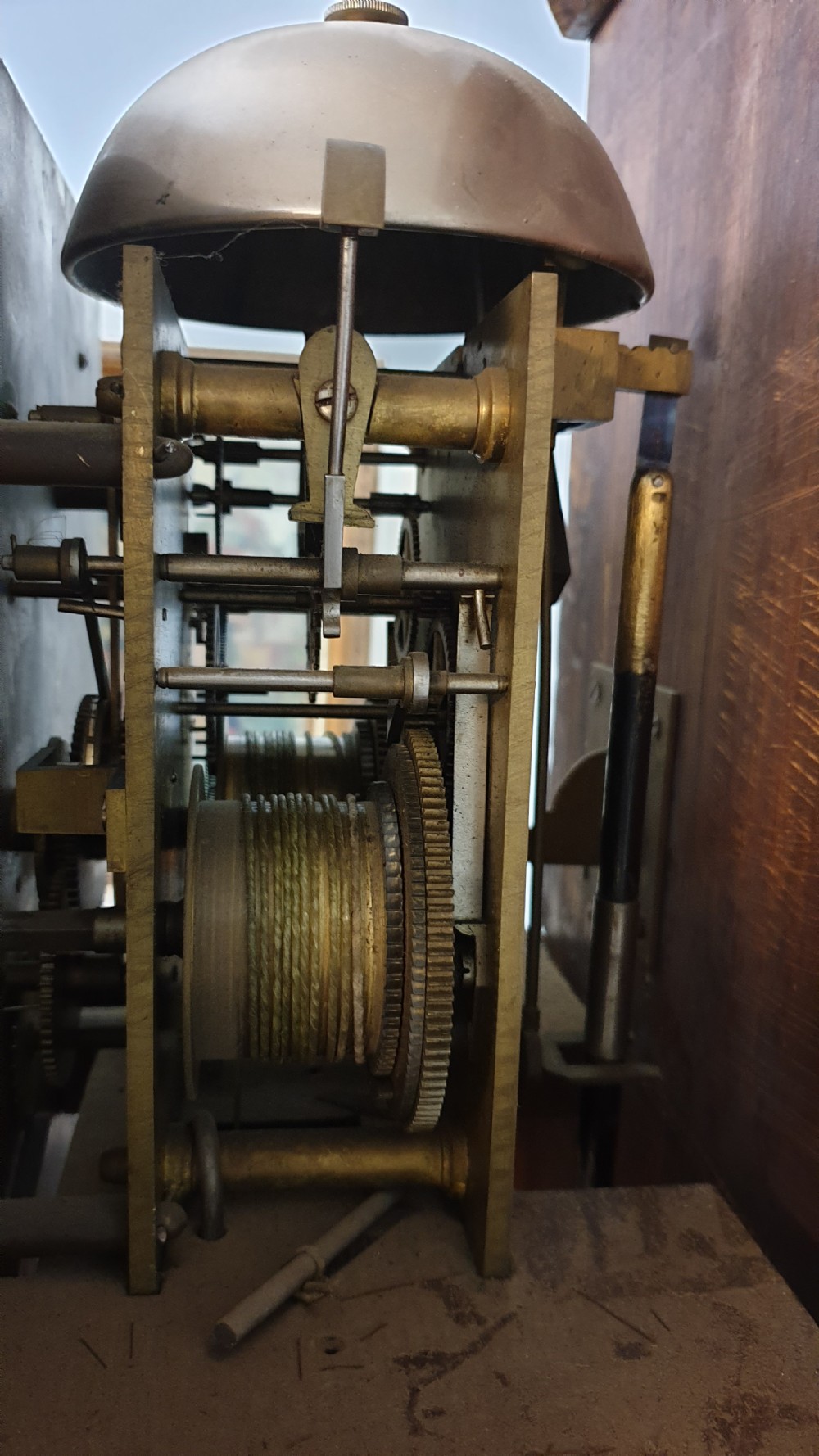 Outstanding Oak Grandfather Clock 'William Evans' View IV