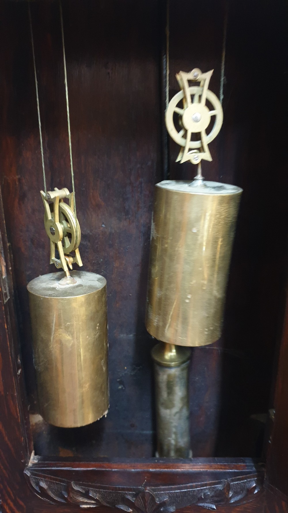 Outstanding Oak Grandfather Clock 'William Evans' View V