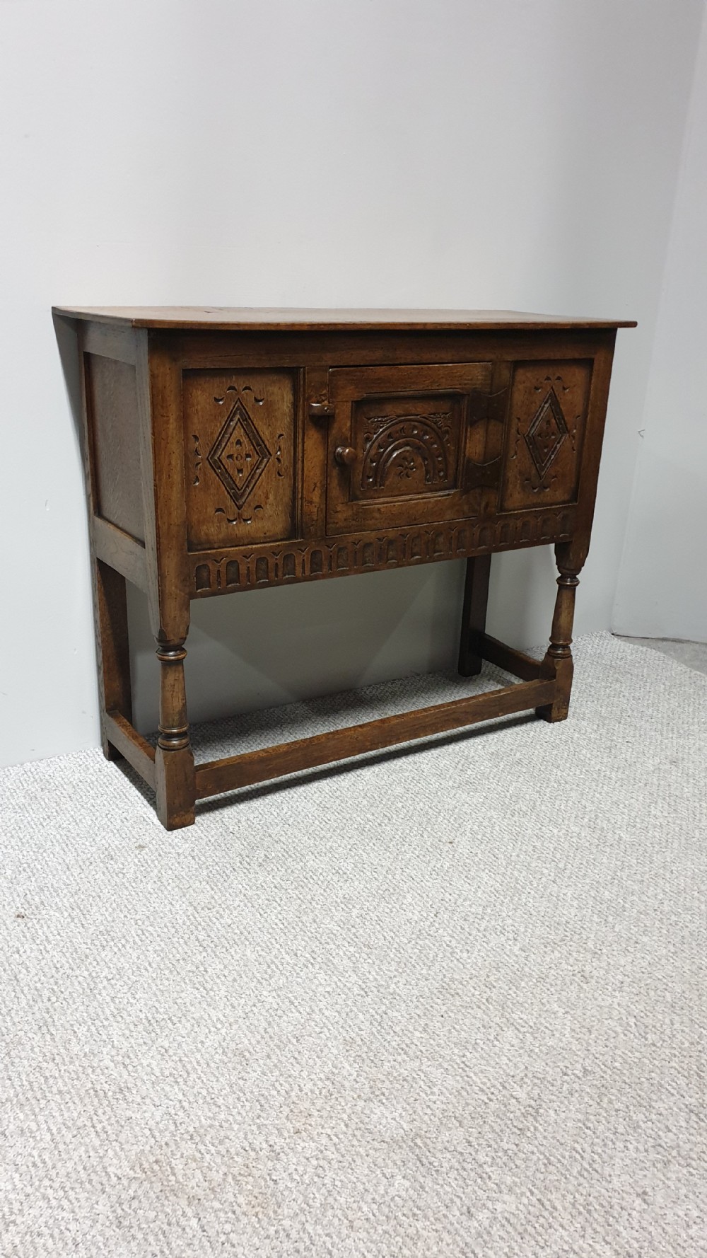 Oak Side cabinet of Small Proportions View V