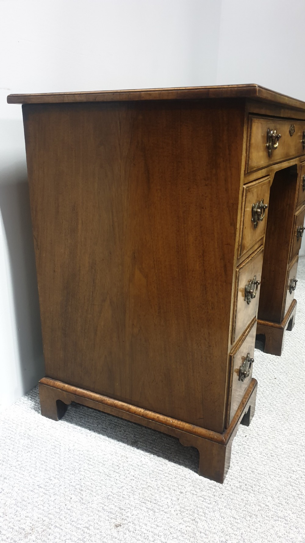 Queen  Anne Burr Walnut Desk View VI