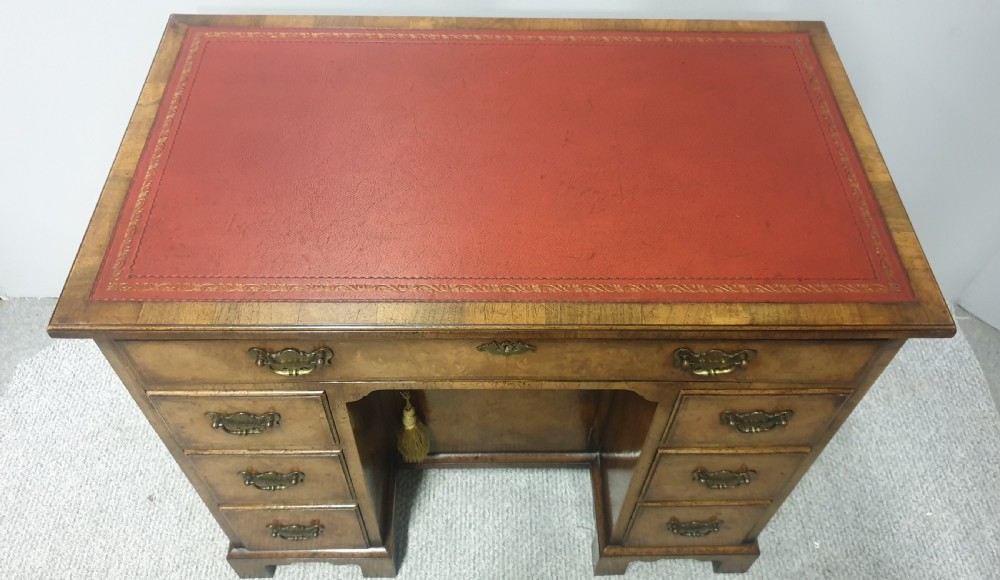 Queen  Anne Burr Walnut Desk View IX