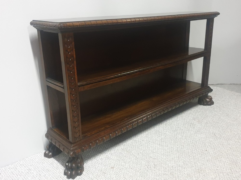 Low Open Mahogany Bookcase
