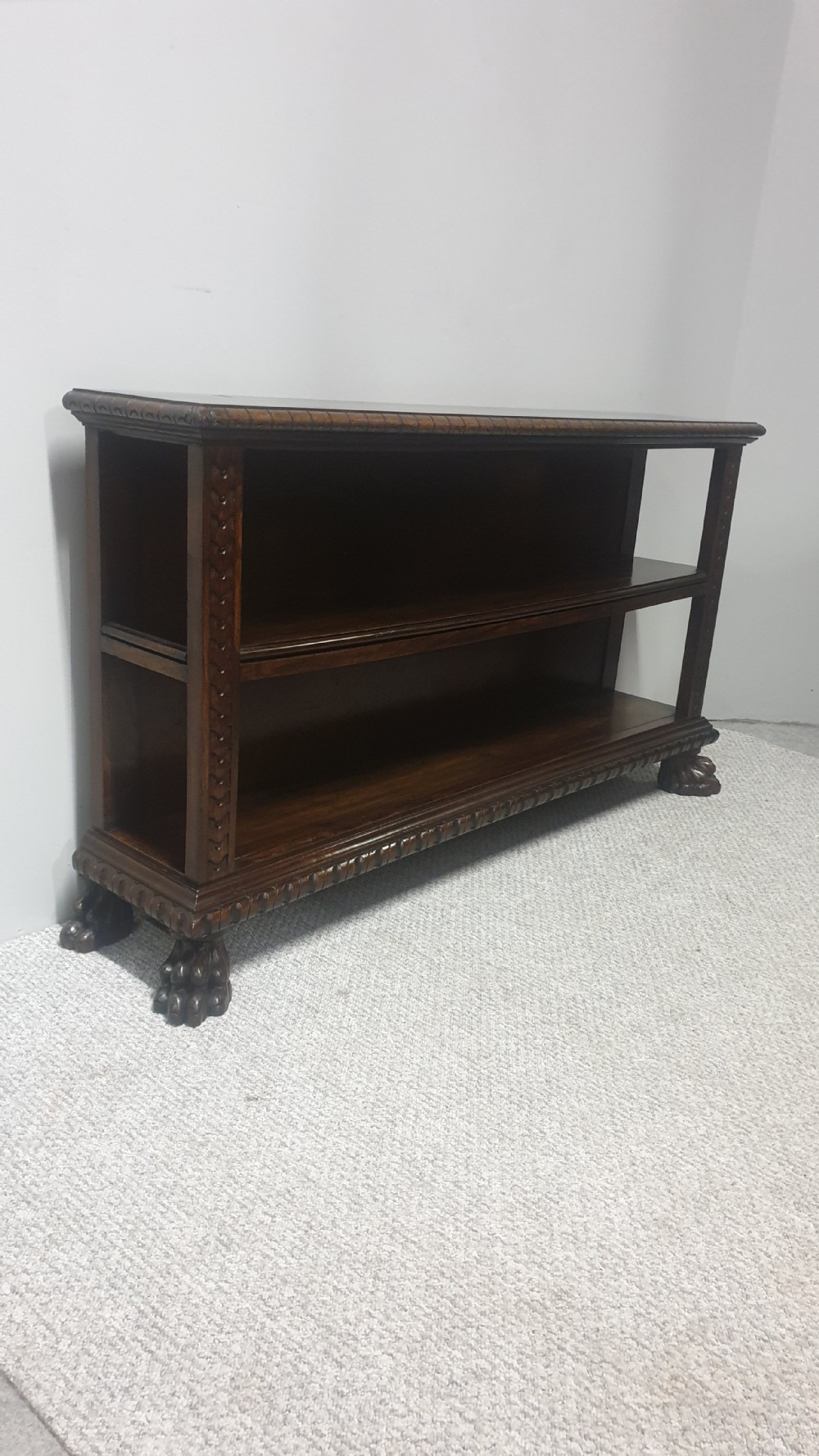 Low Open Mahogany Bookcase View V