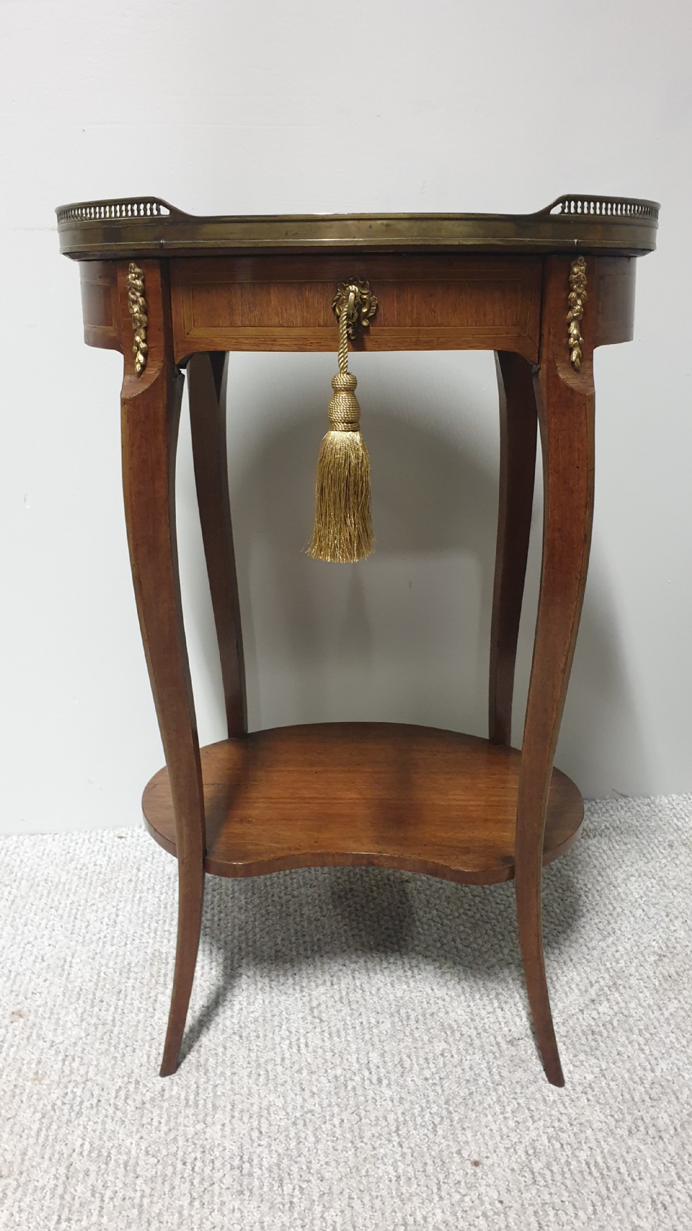 Very Nice French Walnut Side Lamp Table