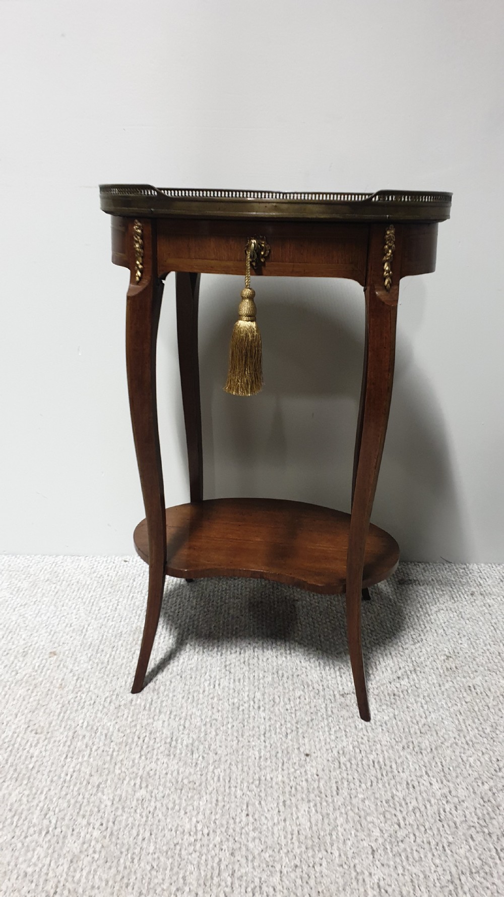 Very Nice French Walnut Side Lamp Table View II