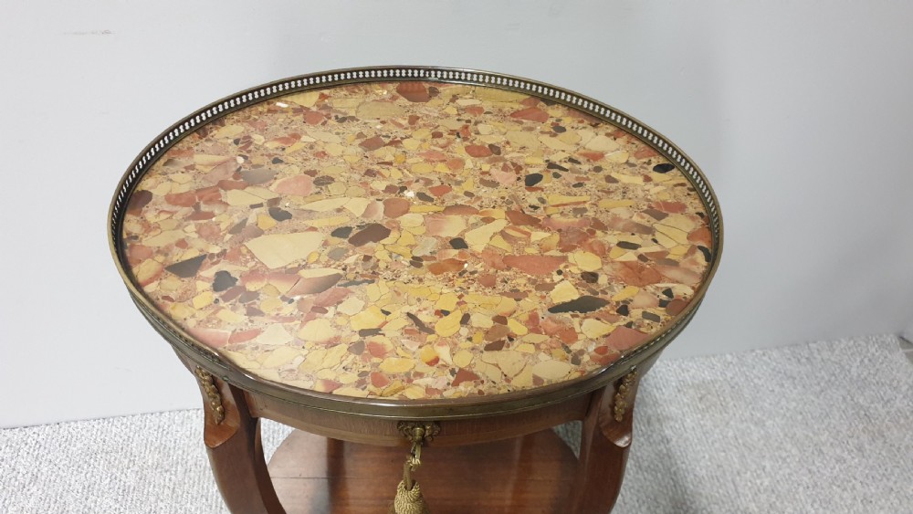 Very Nice French Walnut Side Lamp Table View III