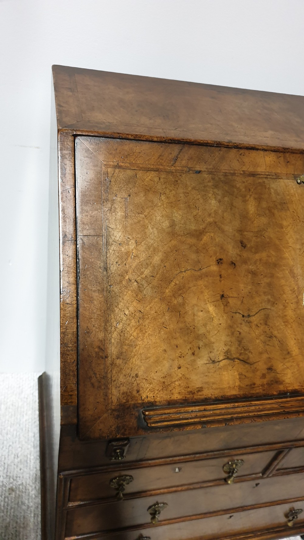 Fabulous Queen Anne Walnut Bureau View IV