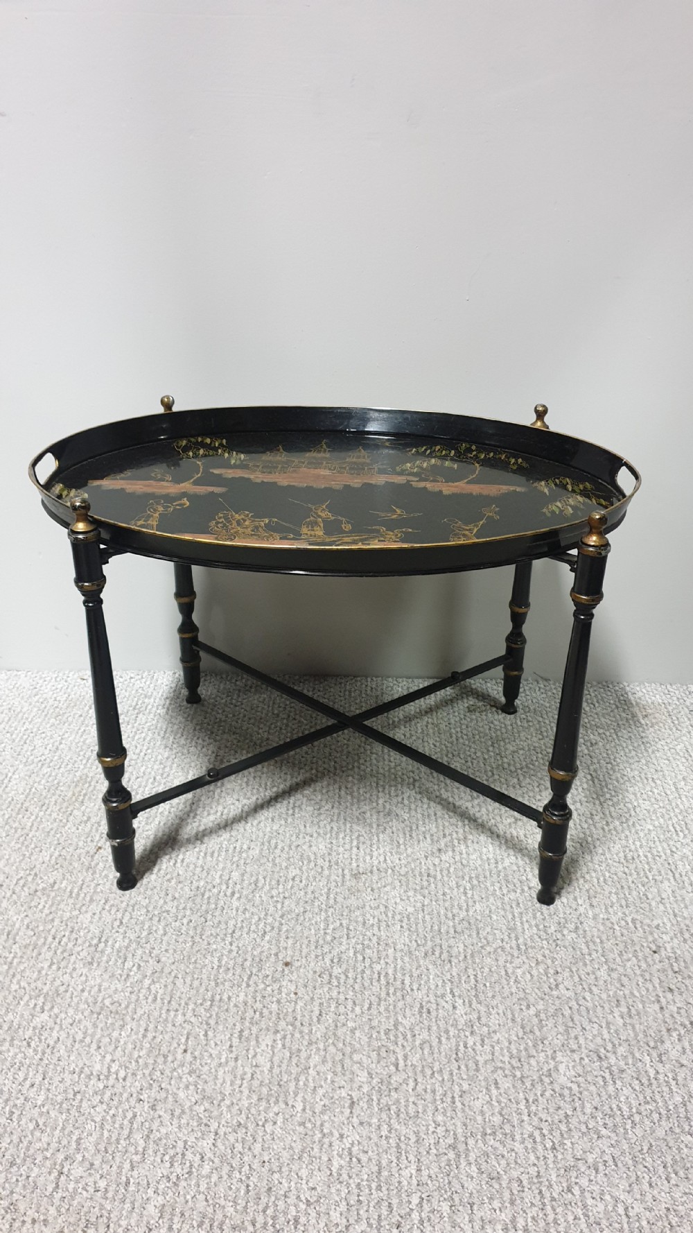 Chinoiserie Butlers Tray on Stand View II