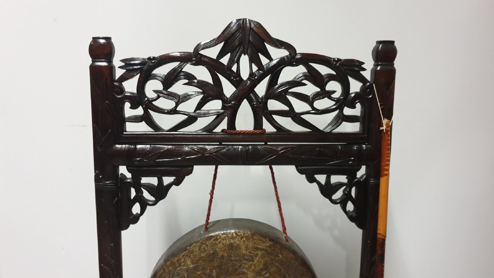 Oriental Gong in Paduke Wood View II