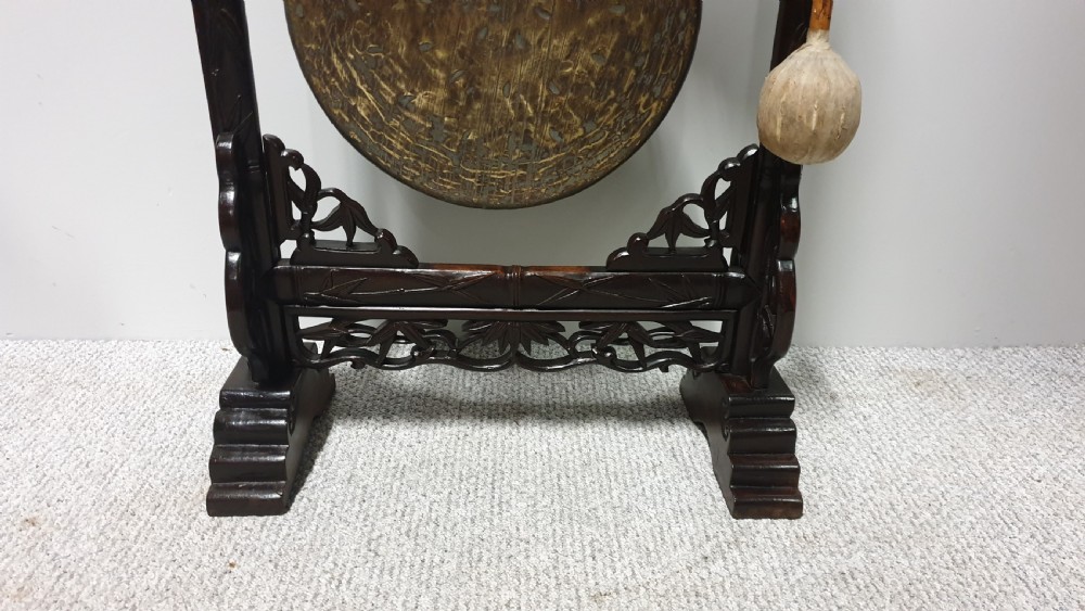 Oriental Gong in Paduke Wood View III