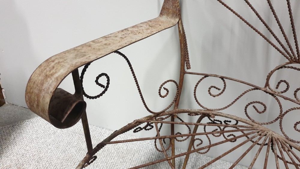 Superb Wrought Iron Peacock Chair by 'Salterini' View IV