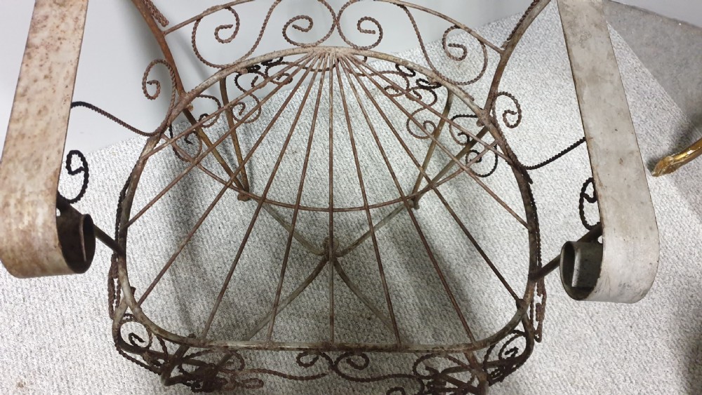 Superb Wrought Iron Peacock Chair by 'Salterini' View V
