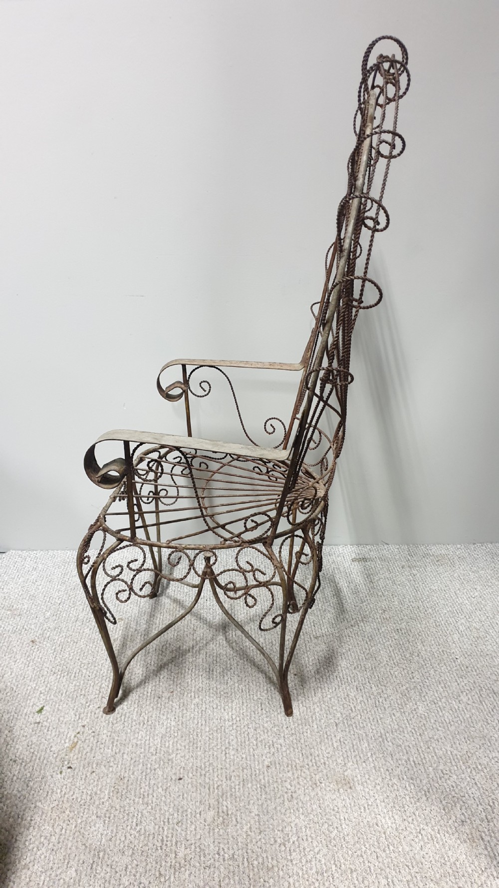 Superb Wrought Iron Peacock Chair by 'Salterini' View VI
