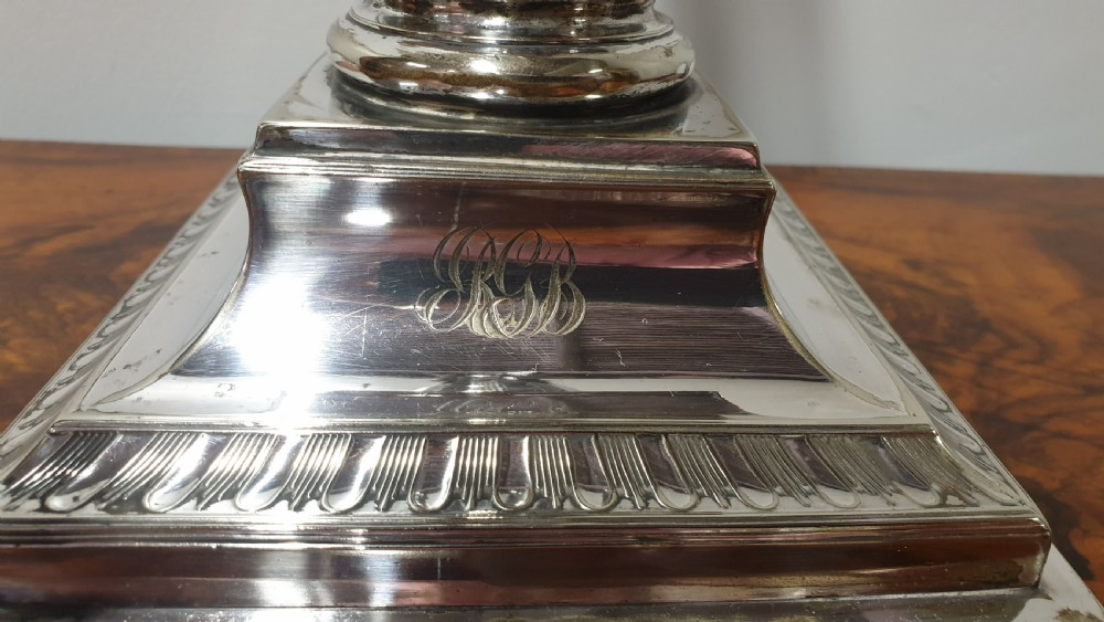 Edwardian Silver Plated Lamp View III