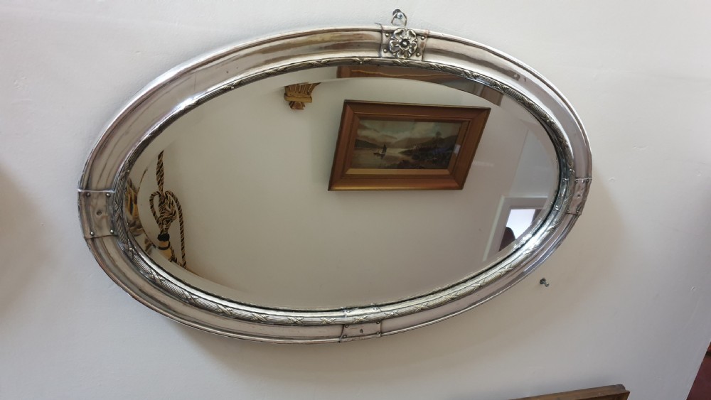 Edwardian Silver Plated Mirror