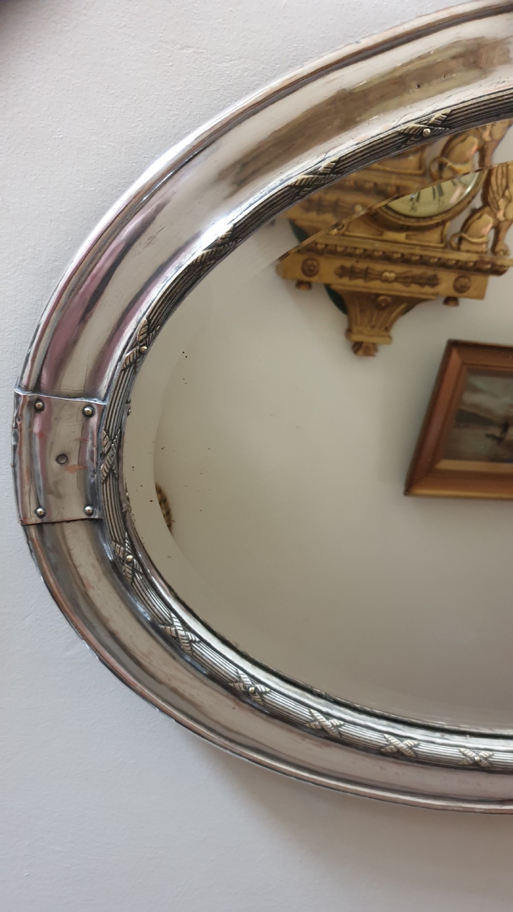 Edwardian Silver Plated Mirror View III