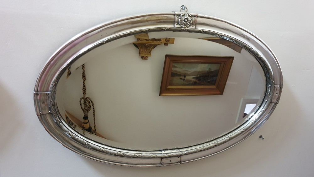 Edwardian Silver Plated Mirror View VI
