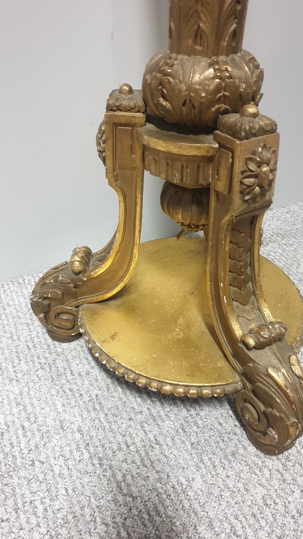 Victorian Gilt Standard Lamp View VI