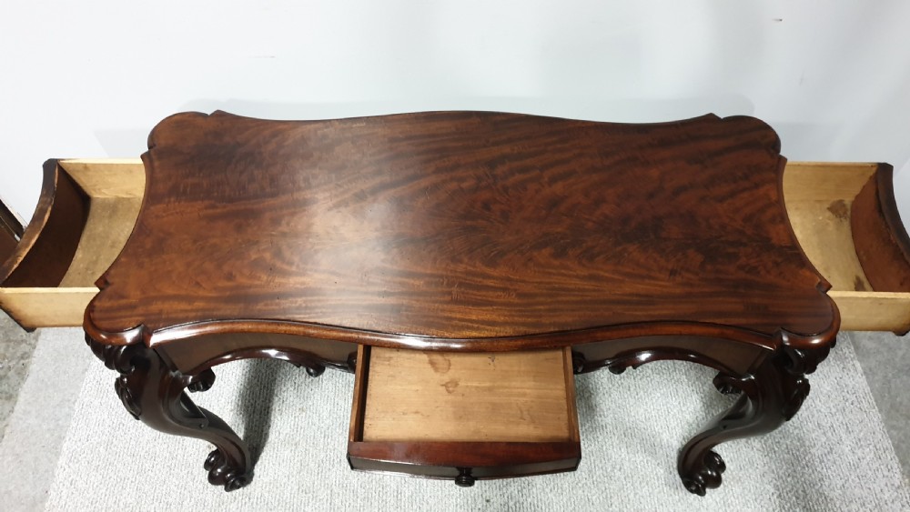 Superb Solid Mahogany Console Side Table View V