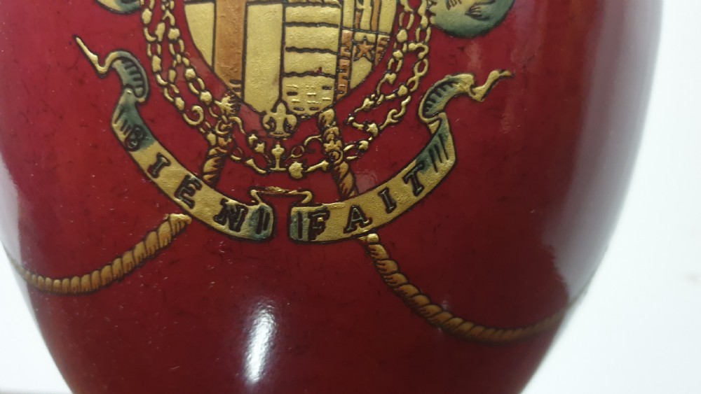 Pair Coat of Arms Lamp Bases View III