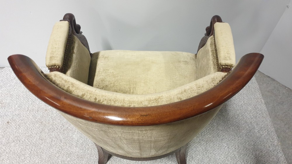 Fabulous French Mahogany Library Chair View VII