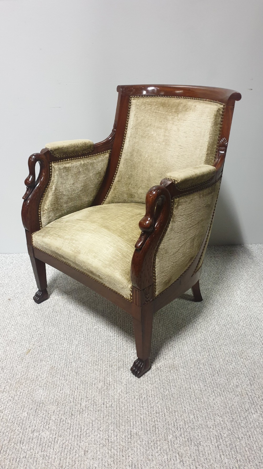 Fabulous French Mahogany Library Chair View VIII